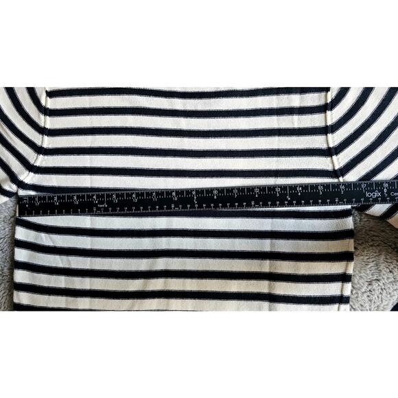 Inscription Sonia Rykiel Knit Top, Graphic Striped Crop Sweater Shirt, Sz S/M - Picture 4 of 6